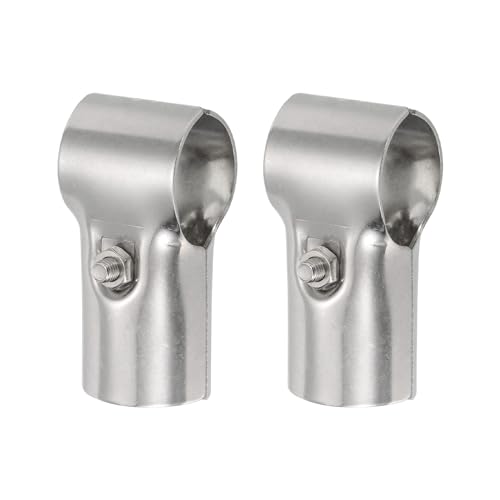 QUARKZMAN T-Rohr Klemme Anschluss 2Stk Strukturelle Rohrverbinder Kettenglied Zaun Klemme Edelstahl Ecke Beschlag Endschienen Klemme Passt AD 1-1/4"(30mm) von QUARKZMAN