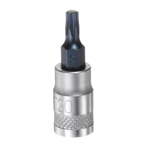 QUARKZMAN Torx Bit Steckdose T20 Fester Stern 1/4" Antrieb 1.46" Länge S2 Stahl Bit CR-V Stecknuss für Ratschenschlüssel Schiebestange Erweiterungsstab von QUARKZMAN