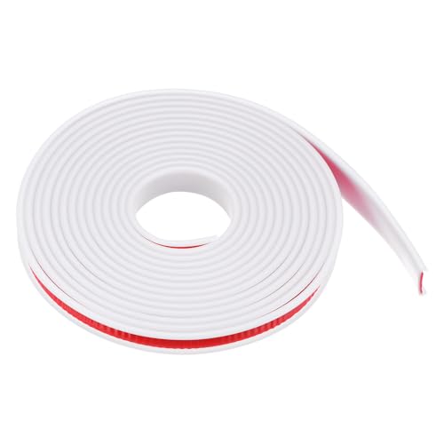 QUARKZMAN U-Form Kantenband 5/8" x 19.7ft (16mm x 6M) Selbstklebendes TPE Flexibles Furnierband Weicher Kantenstreifen-Schutz für Möbel Schrank Tisch Schutz Reparatur, Weiß von QUARKZMAN