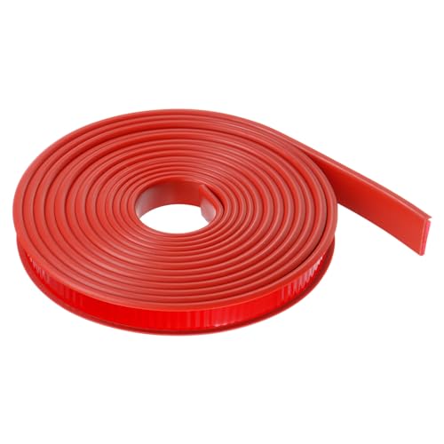 QUARKZMAN U-Form Kantenband 9/16" x 16,4ft (14mm x 5000mm) Selbstklebendes TPE Flexibles Furnierkantenband Kantenschutz für Möbel, Schränke, Tische, Reparatur, Rot von QUARKZMAN