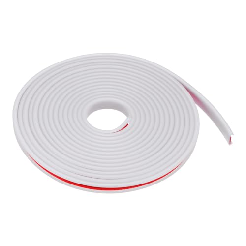 QUARKZMAN U-Form Kantenband 9/25" x 16.4ft (9mm x 5000mm) Selbstklebendes TPE Flexibles Furnierkantenband Kantenschutz für Möbel, Schränke, Tische, Reparatur, Weiß von QUARKZMAN