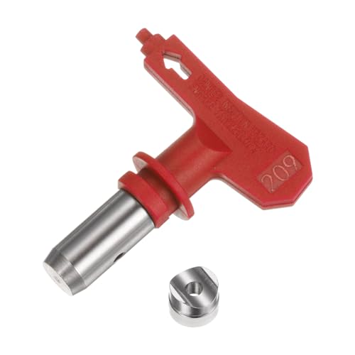 QUARKZMAN Umkehrbare Spritzdüsen für Airless-Spritzgerät 209 Düse Spritzmaschinenteile für Farbsprühsystem, Rot von QUARKZMAN