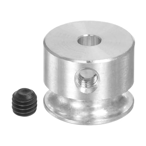 QUARKZMAN V-Typ Riemenscheibe 3mm Bohrung 12mm Außendurchmesser Einzelrille Aluminiumlegierung für 3MM PU Rundriemen Motorwelle Bohrmaschine von QUARKZMAN