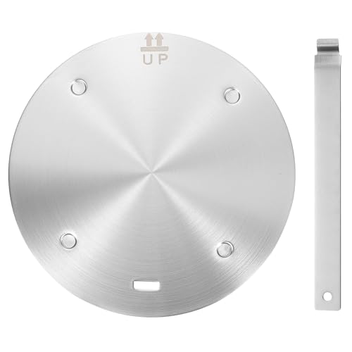 QUARKZMAN Wärme Diffusor Platte für Gas Herd 8" Runde Wärme Leitung Induktion Adapter Platte mit Abnehmbarem Griff Kochgeschirr Schutz für Kochgeschirr Hitze Kochen Auftauen Silber Ton QUARKZMAN Wärme Diffusor Platte für Gas Herd 8" Runde Wärme Leitung Induktion Adapter Platte mit Abnehmbarem Griff Kochgeschirr Schutz für Kochgeschirr Hitze Kochen Auftauen Silber Ton von QUARKZMAN