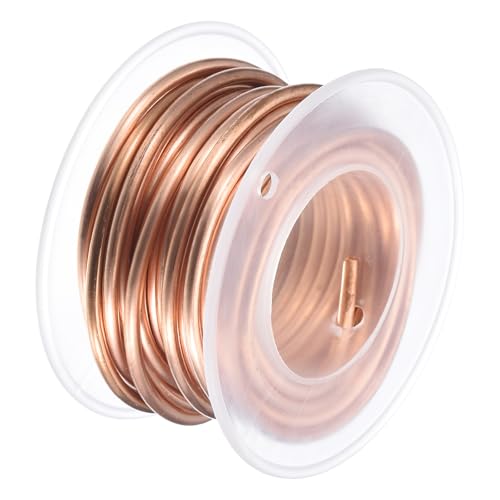 QUARKZMAN Basteldraht 2.5mm x 6mm, Kupferdraht Gegen Schnecken, Kupferlackdraht Kupferspirale Copper Wire für Garten, Pflanzen und Gemüseanbau von QUARKZMAN