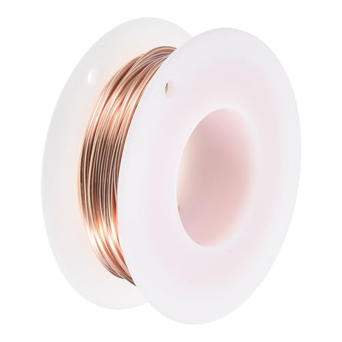 QUARKZMAN Basteldraht 1mm x 5m, Kupferdraht Gegen Schnecken, Kupferlackdraht Kupferspirale Copper Wire für Garten, Pflanzen und Gemüseanbau von QUARKZMAN