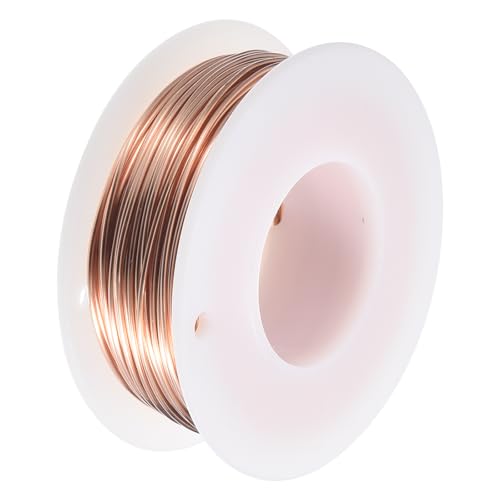 QUARKZMAN Weicher Schmuckdraht 0.8mm, 20m Kupferdraht Basteldraht Zum Basteln Anlaufbeständiger Perlendraht für Halsketten Armbänder Ring von QUARKZMAN
