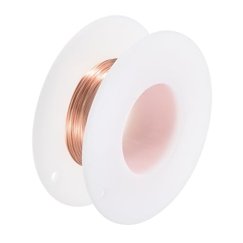 QUARKZMAN Weicher Schmuckdraht 0.3mm, 15m Kupferdraht Basteldraht Zum Basteln Anlaufbeständiger Perlendraht für Halsketten Armbänder Ring von QUARKZMAN