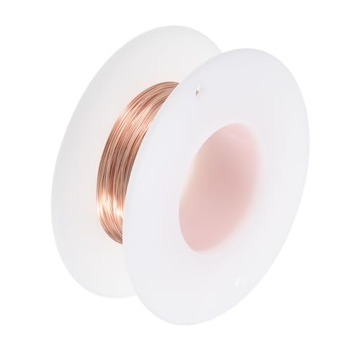 QUARKZMAN Weicher Schmuckdraht 0.3mm, 50m Kupferdraht Basteldraht Zum Basteln Anlaufbeständiger Perlendraht für Halsketten Armbänder Ring von QUARKZMAN