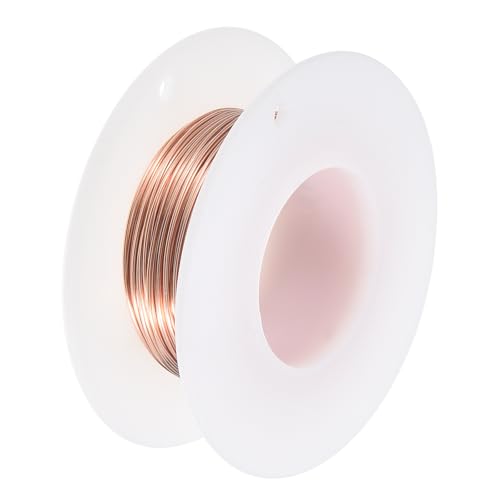 QUARKZMAN Weicher Schmuckdraht 0.5mm, 20m Kupferdraht Basteldraht Zum Basteln Anlaufbeständiger Perlendraht für Halsketten Armbänder Ring von QUARKZMAN