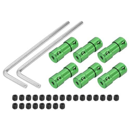 QUARKZMAN Wellenkupplung Verbinder mit Bohrung von 2.3mm-3mm Länge 25mm φ 10mm 6 Pcs Wellenkupplungen M3 Aluminiumlegierung Starre Kupplung für Auto Motorzubehör 3D-Drucker DIY-Roboter Grün QUARKZMAN Wellenkupplung Verbinder mit Bohrung von 2.3mm-3mm Länge 25mm φ 10mm 6 Pcs Wellenkupplungen M3 Aluminiumlegierung Starre Kupplung für Auto Motorzubehör 3D-Drucker DIY-Roboter Grün von QUARKZMAN