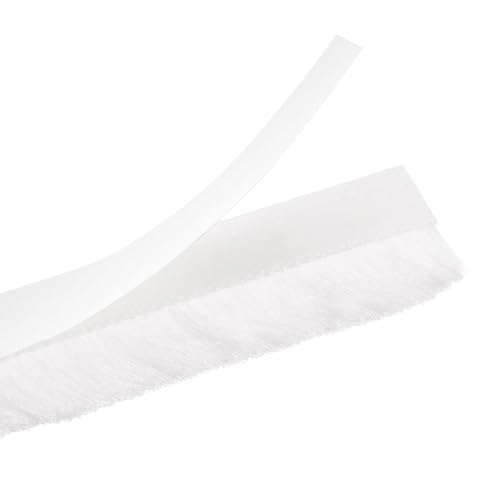 QUARKZMAN Wetter Abisolieren Pinsel 10ft L x 0.35" B x 0.6" H Selbstklebend Dichtung Dichtleiste Kehren Pinsel Weiß für Tür Fenster von QUARKZMAN