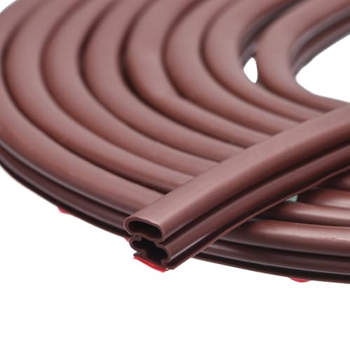 QUARKZMAN Wetterschutz Streifen Tür Dichtstreifen 3 Meter x 10mm x 10mm Selbstklebend Gummi Dichtungsband für 8-9mm Lücke zum Isolieren von Spalten an Fenstern und Türenz (Braun) von QUARKZMAN