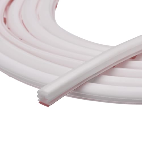 QUARKZMAN Wetterschutz Streifen Tür Dichtstreifen 3 Meter x 10mm x 12mm Selbstklebend Gummi Dichtungsband für 10-11mm Lücke zum Isolieren von Spalten an Fenstern und Türenz (Weiß) von QUARKZMAN