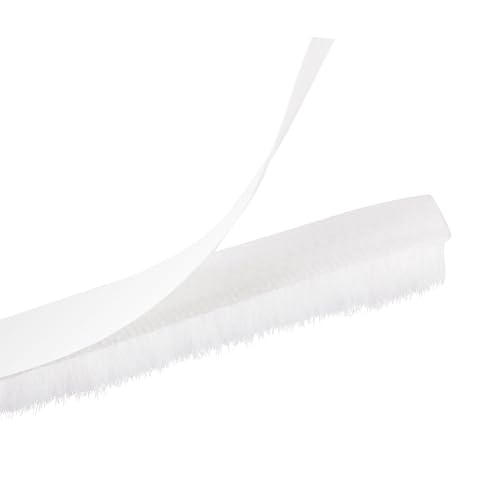 QUARKZMAN Wetterstreifenbürste, 65ft L x 0,28" B x 0,31" H Selbstklebende Dichtungsbürste Weiß für Türfenster von QUARKZMAN