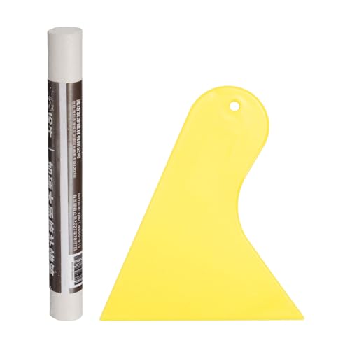 QUARKZMAN Wood Filler Sticks Holz Möbel Kratzer Reparatur Füllstifte Möbel Touch Up Marker mit gelbem Schaber für Holz Löcher Holzboden Tisch Tür Schrank, Anthrazit Grau von QUARKZMAN