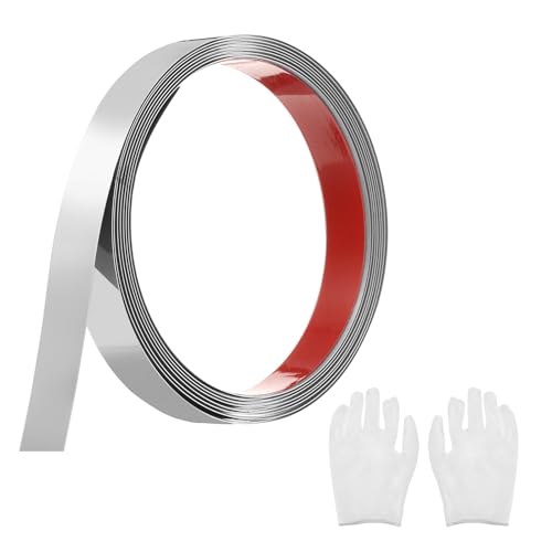 QUARKZMAN Zierleisten Selbstklebend Edelstahl mit Handschuh Wandleisten Selbstklebend Deckenleisten Selbstklebend Zierleiste für Wandspiegel Wohnkultur 3 x 20 mm Spiegelndes Silber QUARKZMAN Zierleisten Selbstklebend Edelstahl mit Handschuh Wandleisten Selbstklebend Deckenleisten Selbstklebend Zierleiste für Wandspiegel Wohnkultur 3 x 20 mm Spiegelndes Silber von QUARKZMAN