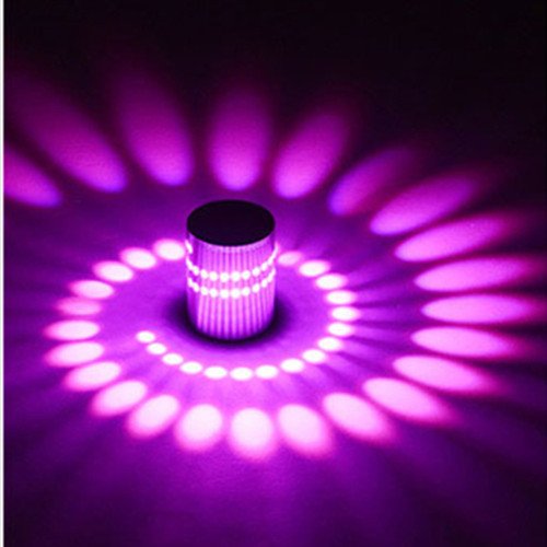 QUASHION LED Wandleuchte Effektleuchte Flurlampe 3W Wandlampe Wandlicht Sonne Streulichtdesign AC 220V (Rosa) von QUASHION