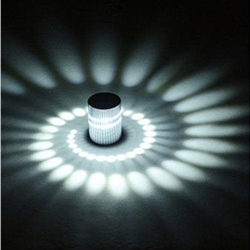 QUASHION LED Wandleuchte Effektleuchte Flurlampe 3W Wandlampe Wandlicht Sonne Streulichtdesign AC 220V (Weiß) von QUASHION