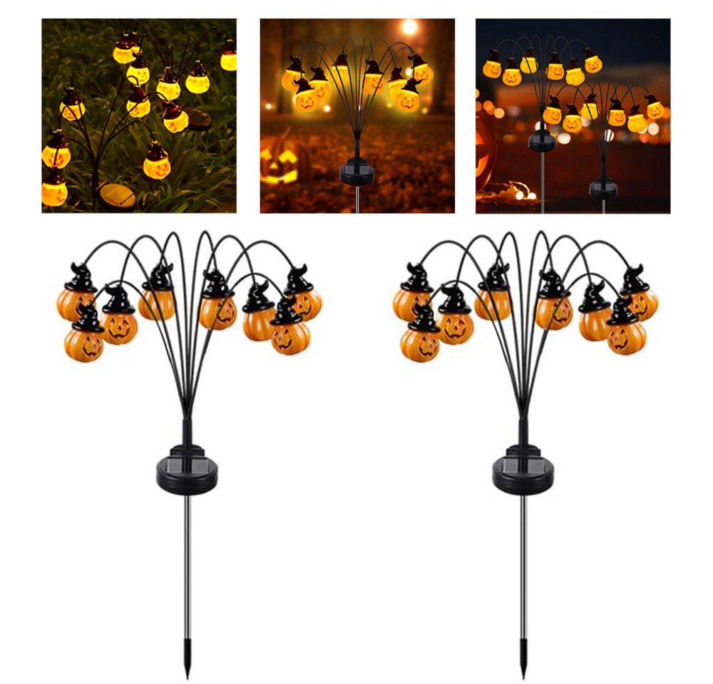 QUBEBU Gartenleuchte Halloween Kürbis Gartenlichter 60 LED Halloween Deko Solarlampen, 2 Stk., LED fest integriert, Swinging Solarleuchten Gartenlicht für Außen Rasen Gehweg Landschaft, Halloween Deko Licht Outdoor, Halloween LED Gartenbeleuchtung QUBEBU Gartenleuchte Halloween Kürbis Gartenlichter 60 LED Halloween Deko Solarlampen, 2 Stk., LED fest integriert, Swinging Solarleuchten Gartenlicht für Außen Rasen Gehweg Landschaft, Halloween Deko Licht Outdoor, Halloween LED Gartenbeleuchtung von QUBEBU