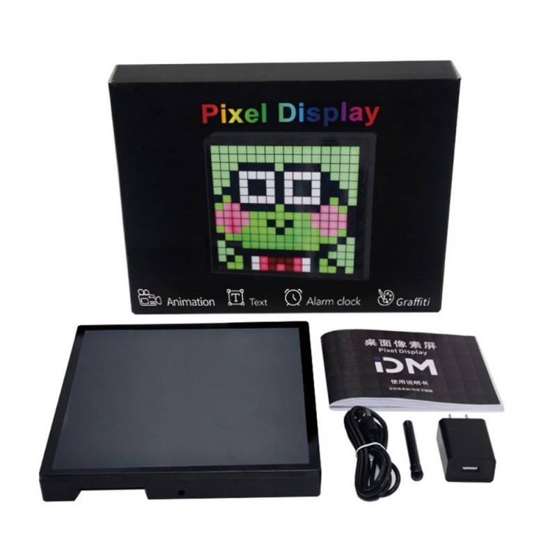 QUBEBU LED-Bilderrahmen LED Display Pixel Art Digitaler Bilderrahmen Programmierbar Display, (Pixel Rahmen, Pixel-Art, Gaming Zimmer Dekoration, Home Kalender Uhr), 32x32 RGB LED Panel, Digital Fotorahmen, Rahmenbilder, Rahmen Bilder, Elektrisch, Gamer von QUBEBU