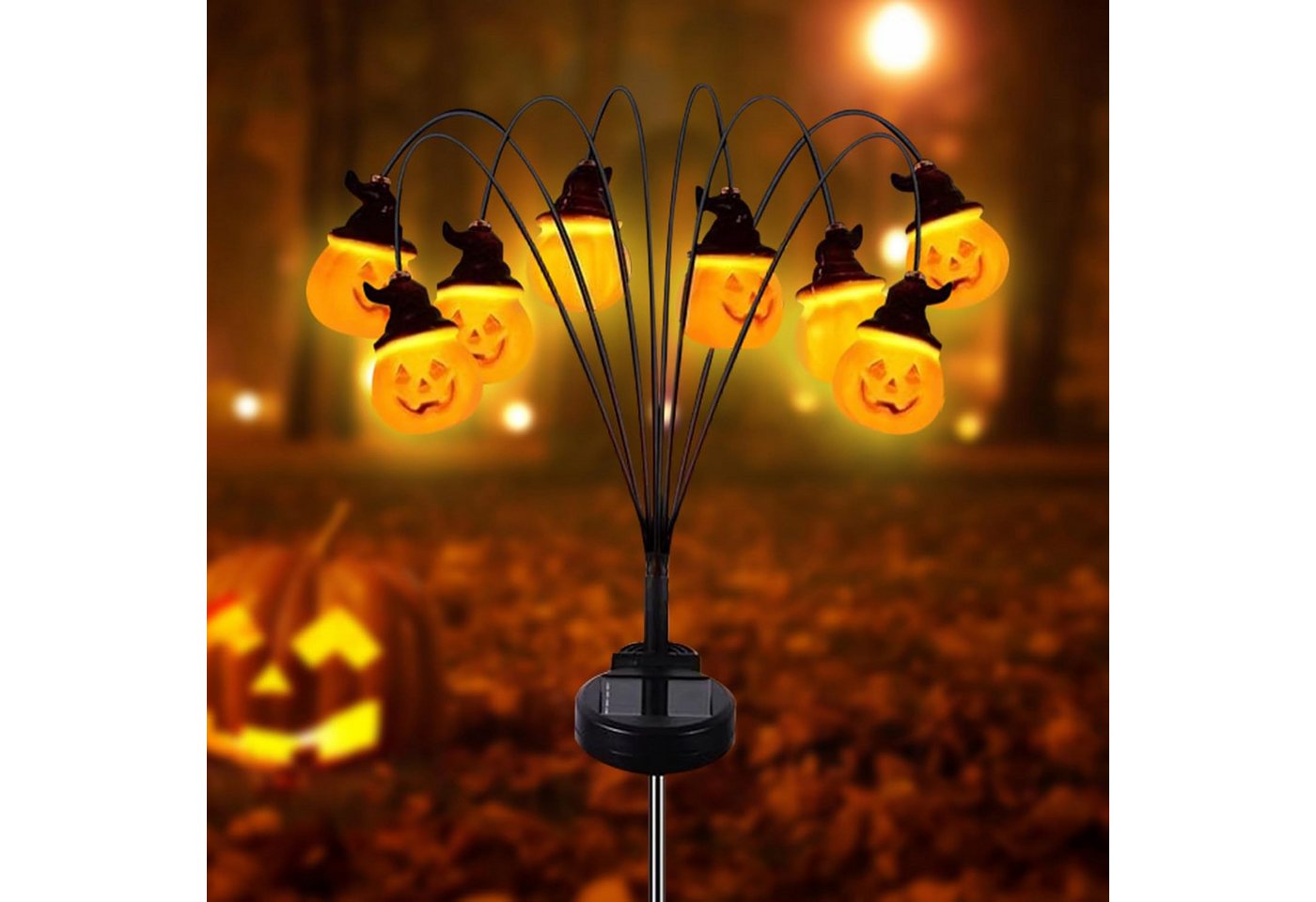 QUBEBU LED Dekolicht Solar Gartenleuchten Außen Halloween Solarlampen Wasserdicht 1/2 Stück, 1 Stk., LED fest integriert, Halloween Leuchtend Gartenbeleuchtung Solarlampen für Außen Garten, IP65 wasserdicht, 60cm, Solar-Gartenlampe, 8-12h Leuchtdauer QUBEBU LED Dekolicht Solar Gartenleuchten Außen Halloween Solarlampen Wasserdicht 1/2 Stück, 1 Stk., LED fest integriert, Halloween Leuchtend Gartenbeleuchtung Solarlampen für Außen Garten, IP65 wasserdicht, 60cm, Solar-Gartenlampe, 8-12h Leuchtdauer von QUBEBU