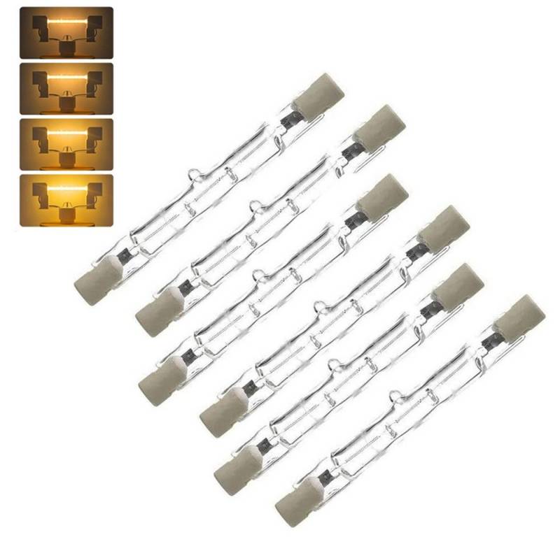 QUBEBU LED Flutlichtstrahler R7s Halogenstab 78mm 118mm Halogen Flutlicht Leuchtmittel 60W-400W, LED wechselbar, Ersatz Halogenlampe, Enegiesparende, 2700K-3000K, für Arbeitsleuchten, Sicherheitsleuchten, Landschaftsleuchten. von QUBEBU