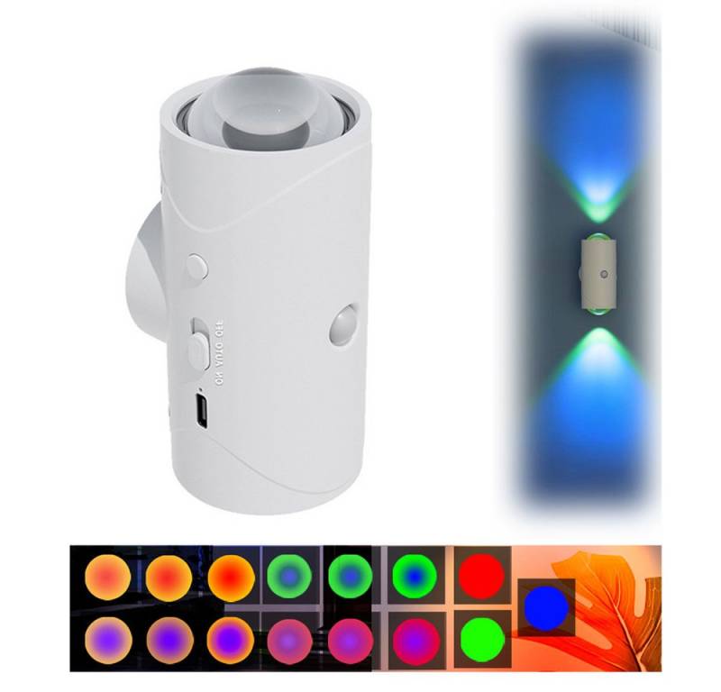 QUBEBU LED Nachtlicht 1/2 Stk LED Nachtlicht Magnetisch mit Bewegungssensor Nachttischlampe, Es gibt zwei Stile: Sieben-Farbverlauf und Warmweiß, Verwendbar als Taschenlampe, Notlicht oder LED-Wandleuchte. von QUBEBU
