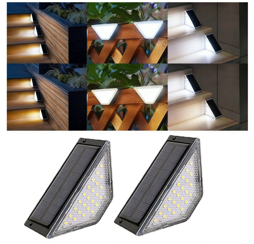 QUBEBU LED Solarleuchte 24LED Solarleuchten Garten Deko, Solarlampen für Außen Treppen, IP44, LED fest integriert, Provides up to 8-10 hours of long-lasting lighting after a full charge, Für Terrasse, Treppe, Veranda, Zaun, Weg, Garten, Patio, Hof. QUBEBU LED Solarleuchte 24LED Solarleuchten Garten Deko, Solarlampen für Außen Treppen, IP44, LED fest integriert, Provides up to 8-10 hours of long-lasting lighting after a full charge, Für Terrasse, Treppe, Veranda, Zaun, Weg, Garten, Patio, Hof. von QUBEBU
