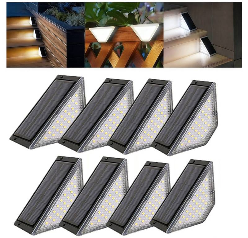 QUBEBU LED Solarleuchte 24LED Solarleuchten Garten Deko, Solarlampen für Außen Treppen, IP44, LED fest integriert, Provides up to 8-10 hours of long-lasting lighting after a full charge, Für Terrasse, Treppe, Veranda, Zaun, Weg, Garten, Patio, Hof. QUBEBU LED Solarleuchte 24LED Solarleuchten Garten Deko, Solarlampen für Außen Treppen, IP44, LED fest integriert, Provides up to 8-10 hours of long-lasting lighting after a full charge, Für Terrasse, Treppe, Veranda, Zaun, Weg, Garten, Patio, Hof. von QUBEBU