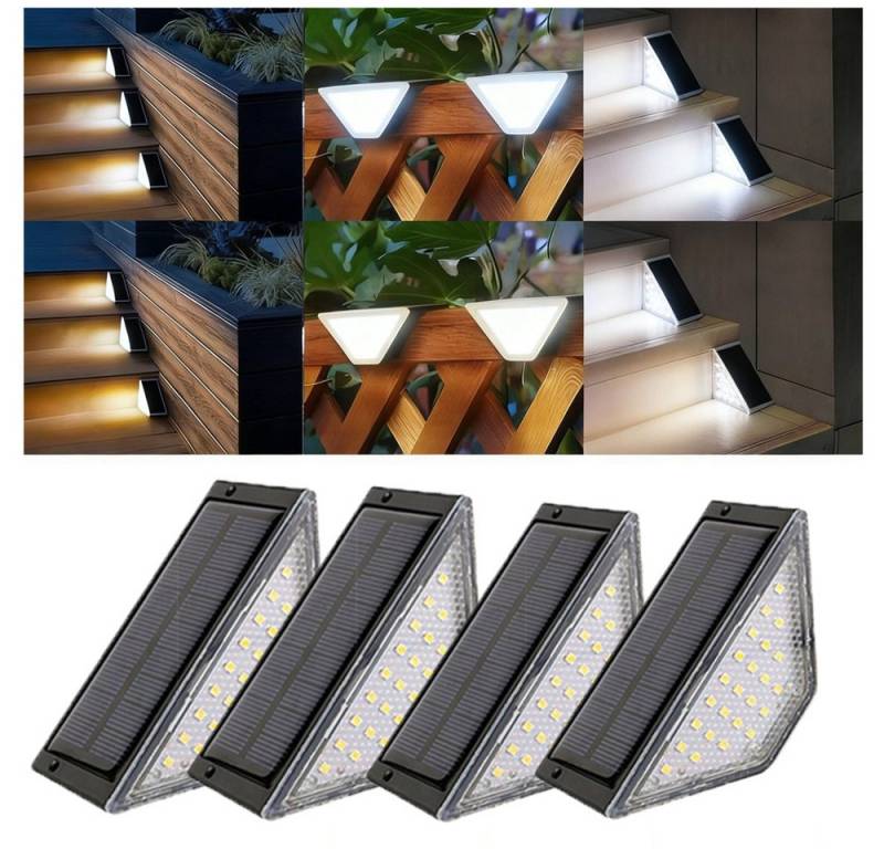 QUBEBU LED Solarleuchte 24LED Solarleuchten Garten Deko, Solarlampen für Außen Treppen, IP44, LED fest integriert, Provides up to 8-10 hours of long-lasting lighting after a full charge, Für Terrasse, Treppe, Veranda, Zaun, Weg, Garten, Patio, Hof. QUBEBU LED Solarleuchte 24LED Solarleuchten Garten Deko, Solarlampen für Außen Treppen, IP44, LED fest integriert, Provides up to 8-10 hours of long-lasting lighting after a full charge, Für Terrasse, Treppe, Veranda, Zaun, Weg, Garten, Patio, Hof. von QUBEBU