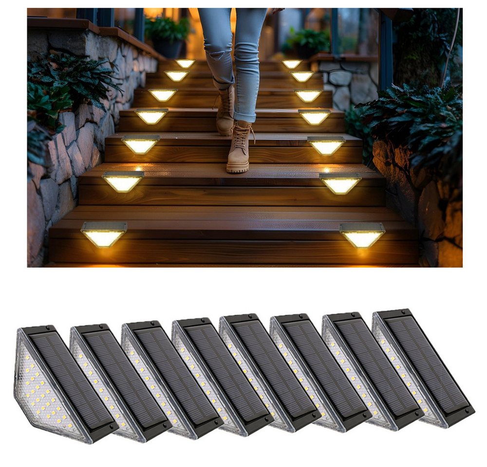 QUBEBU LED Solarleuchte 24LED Solarleuchten Garten Deko, Solarlampen für Außen Treppen, IP44, LED fest integriert, Provides up to 8-10 hours of long-lasting lighting after a full charge, Für Terrasse, Treppe, Veranda, Zaun, Weg, Garten, Patio, Hof. QUBEBU LED Solarleuchte 24LED Solarleuchten Garten Deko, Solarlampen für Außen Treppen, IP44, LED fest integriert, Provides up to 8-10 hours of long-lasting lighting after a full charge, Für Terrasse, Treppe, Veranda, Zaun, Weg, Garten, Patio, Hof. von QUBEBU