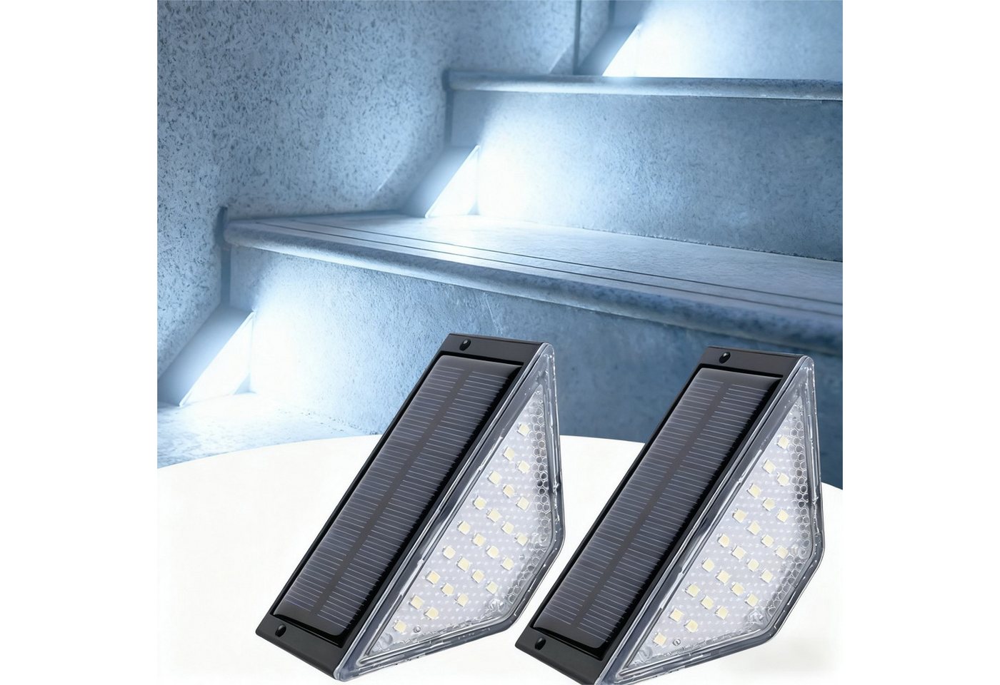 QUBEBU LED Solarleuchte Solar Bodenleuchten Aussen Solarleuchte Garten, Solar-Stufenleuchten, 3000K Warmweiß LED Stufenleuchte, für Treppen Stufen Zäune Höfe Weg, 2/4/6/8/10er Packs LED Wandlampe Solarleuchten für den Außenbereich QUBEBU LED Solarleuchte Solar Bodenleuchten Aussen Solarleuchte Garten, Solar-Stufenleuchten, 3000K Warmweiß LED Stufenleuchte, für Treppen Stufen Zäune Höfe Weg, 2/4/6/8/10er Packs LED Wandlampe Solarleuchten für den Außenbereich von QUBEBU