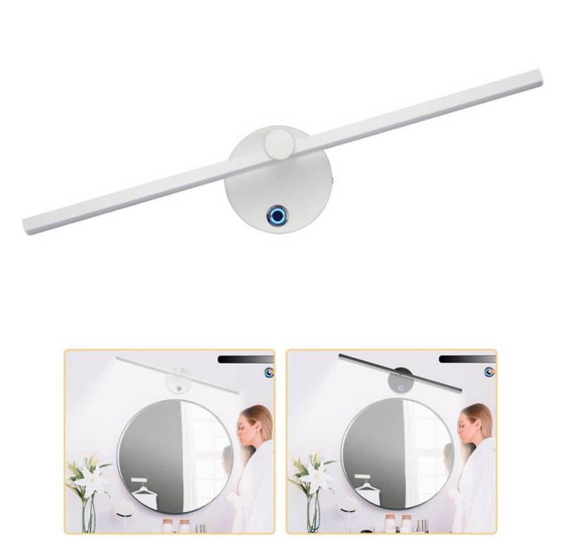 QUBEBU LED Spiegelleuchte Spiegelleuchte Badezimmer Lampe Spiegel Beleuchtung Wandbeleuchtung, LED fest integriert, 350° Einstellbar Badlampe Wandbeleuchtung, Schrank-Beleuchtung, LED Wandlampe Innen für Schlafzimmer, Arbeitszimmer, Flur von QUBEBU