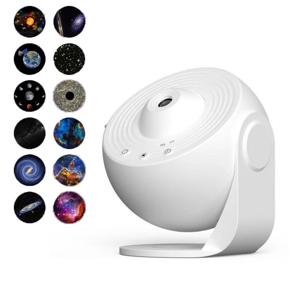 QUBEBU LED-Sternenhimmel LED Nachtlicht LED Sternenhimmel Projektor Lampe, KinderNachtlicht, 13-in-1-Planetariumsprojektor, 360°-Drehung und kein Lärm, Timer, Galaxienprojektor, Star-Projektor, Größe: 145 * 145 * 115 mm. von QUBEBU