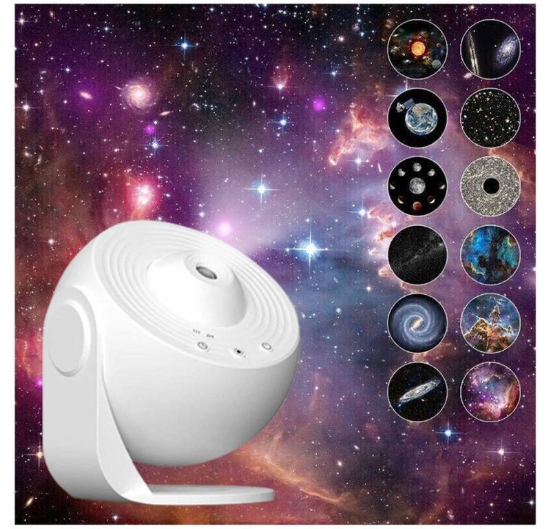 QUBEBU Projektionslampe Kinder Baby Nachttischlampe 13 in 1 Planetarium Galaxie Projektor, 12 Planeten Discs Galaxy, Sternenprojektor Lampe, USB-Ladung, Musik Lautsprecher, Timer, Taste QUBEBU Projektionslampe Kinder Baby Nachttischlampe 13 in 1 Planetarium Galaxie Projektor, 12 Planeten Discs Galaxy, Sternenprojektor Lampe, USB-Ladung, Musik Lautsprecher, Timer, Taste von QUBEBU