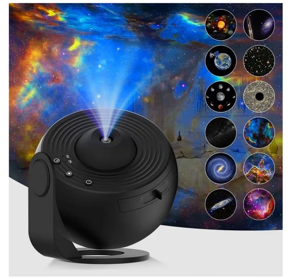 QUBEBU Projektionslampe Kinder Baby Nachttischlampe 13 in 1 Planetarium Galaxie Projektor, 12 Planeten Discs Galaxy, Sternenprojektor Lampe, USB-Ladung, Musik Lautsprecher, Timer, Taste QUBEBU Projektionslampe Kinder Baby Nachttischlampe 13 in 1 Planetarium Galaxie Projektor, 12 Planeten Discs Galaxy, Sternenprojektor Lampe, USB-Ladung, Musik Lautsprecher, Timer, Taste von QUBEBU