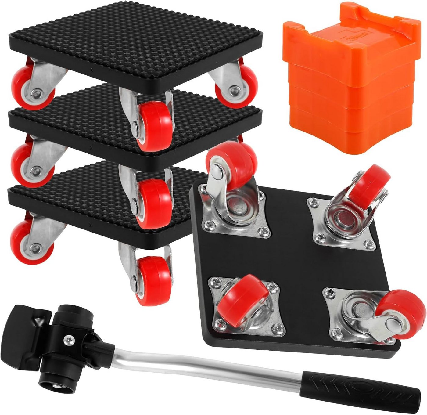 QUBEBU Schwerlastrolle Möbeltransport Set 4 robuste Transportroller, Möbelroller Lastenheber, (Umzugshelfer möbeltransportrollen, Tragfähigkeit bis 400kg, Tragkraft total 400 kg, Umzugshilfe, Transportieren von Möbeln etc), Möbel Gleitsystem mit Lastenheber,Möbeltransport Set mit Möbelroller QUBEBU Schwerlastrolle Möbeltransport Set 4 robuste Transportroller, Möbelroller Lastenheber, (Umzugshelfer möbeltransportrollen, Tragfähigkeit bis 400kg, Tragkraft total 400 kg, Umzugshilfe, Transportieren von Möbeln etc), Möbel Gleitsystem mit Lastenheber,Möbeltransport Set mit Möbelroller von QUBEBU