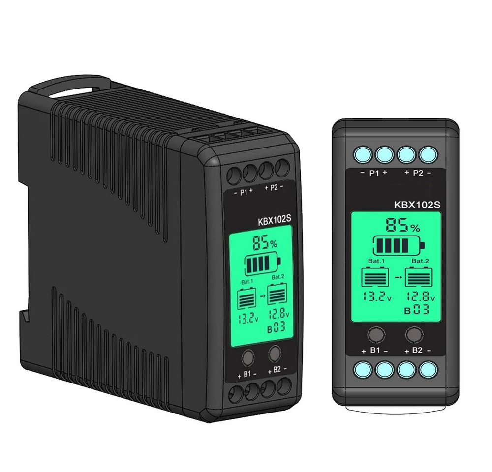 QUBEBU Solarmodul LCD Digitalanzeige KBX102S 24V Batterie Balancer Batterie Equalizer, (1-St., Batteriewächter Blei-Säure und Lithium Ion Batterietester Equalizer), for AGM Bleisäure/Lithiumbatterien/LiFePO4-Batterien/Solarladesystem von QUBEBU