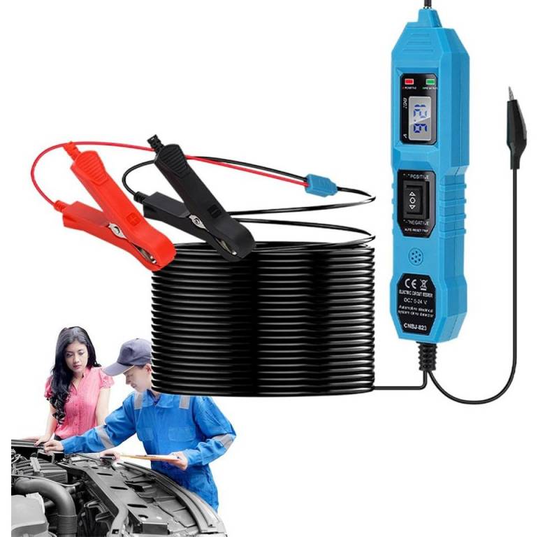 QUBEBU Spannungsprüfer 6-24V Power Circuit Probe Auto Tester Polaritätstester prüflampe kfz, (Polaritätstest Leerlauftest Diodentest Erdungstest, Leistungsmesser, mit Hochauflösende LCD-Anzeige), Für Lastwagen, Booten, Anhängern und Motorrädern eingesetzt werden. von QUBEBU