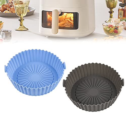 QUCUMER 2 Stück Air Fryer Silicone Pot Heißluftfritteuse Korb Silikon 6.5 zoll Wiederverwendbar Universal Air Fryer Basket Antihaft Luftfritteuse Matten für Backofen Mikrowelle Kuchenbackform QUCUMER 2 Stück Air Fryer Silicone Pot Heißluftfritteuse Korb Silikon 6.5 zoll Wiederverwendbar Universal Air Fryer Basket Antihaft Luftfritteuse Matten für Backofen Mikrowelle Kuchenbackform von QUCUMER