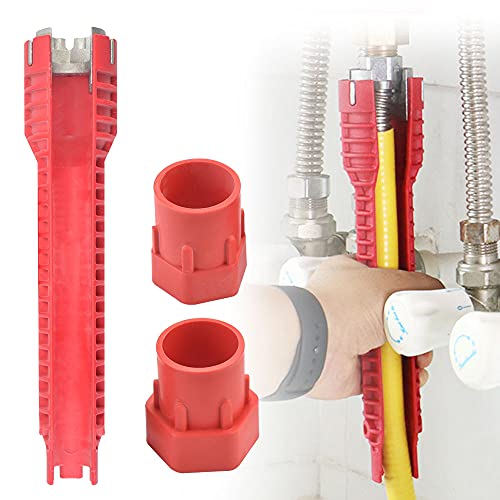 QUCUMER Waschbecken Installer Werkzeug Wasserhahn Schlüssel Spülenschlüssel Doppelkopfschlüssel Multifunktionaler Sink Faucet Installer Sanitärwerkzeug für Toilettenschüssel Wasserhahn Küche Bad QUCUMER Waschbecken Installer Werkzeug Wasserhahn Schlüssel Spülenschlüssel Doppelkopfschlüssel Multifunktionaler Sink Faucet Installer Sanitärwerkzeug für Toilettenschüssel Wasserhahn Küche Bad von QUCUMER