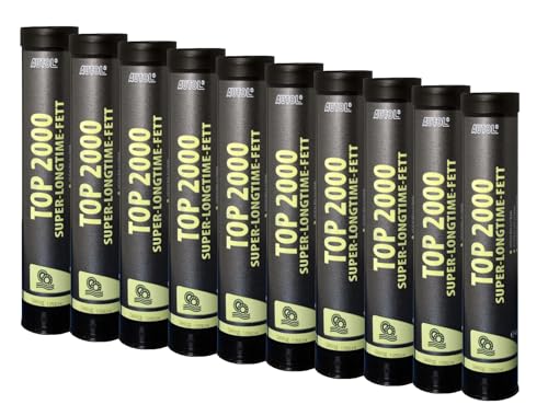 10 x Autol Top 2000 Super-Longtime-Fett - 400 Gramm Kartusche Hochdruckfett (10) von QUEBAg