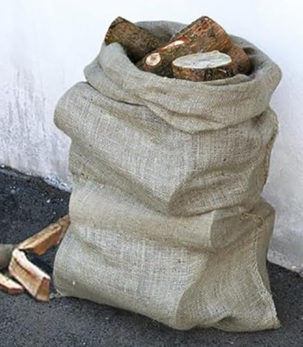3 x Jutesack groß schwer 60 x 110 cm | 350g/m² | 50 Liter - 100% Jute - Kartoffelsack Frostschutz Nikolaussack Sackhüpfen (3) von QUEBAg