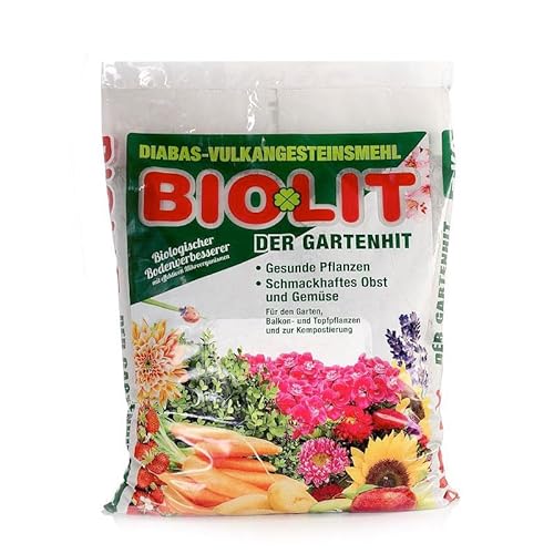 Quebag Biolit Fein - der Gartenhit. Bodenverbesserer aus feinstvermahlenem Vulkangesteinsmehl mit aktiven Milchsäurebakterien. Urgesteinsmehl Remineralisierung Bodenhilfsstoff Cannabis, 6 kg-Beutel von QUEBAg