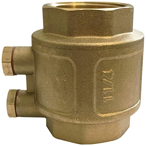 Quebag Robustes Zwischenventil 1" oder 1 1/4" mit Entleerung aus Messing | Rückschlagventil | Pumpenstock | Garten Bewässerung | Pumpen- und Rohrleitungsbereich | Brunnenbau (1 1/4 Zoll (70 mm)) von QUEBAg