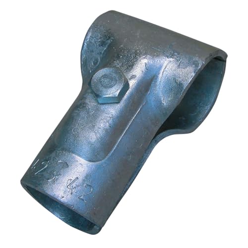 T-Schelle Rohrschellen, 2-teilig, feuerverzinkt inkl. 1 Schraube + Mutter (1 1/4 x 1 1/4" (42x42mm)) von QUEBAg