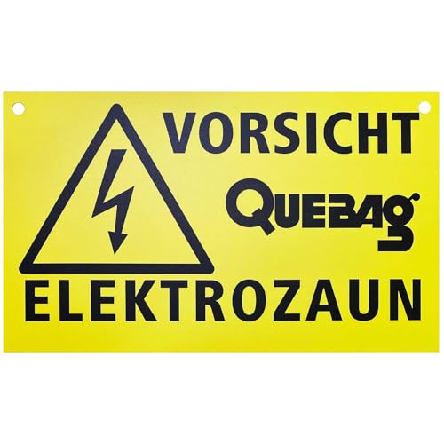 Warnschild Warntafel +++ VORSICHT ELEKTROZAUN +++ Beidseitig bedruckt, 200 x 120 mm von QUEBAg