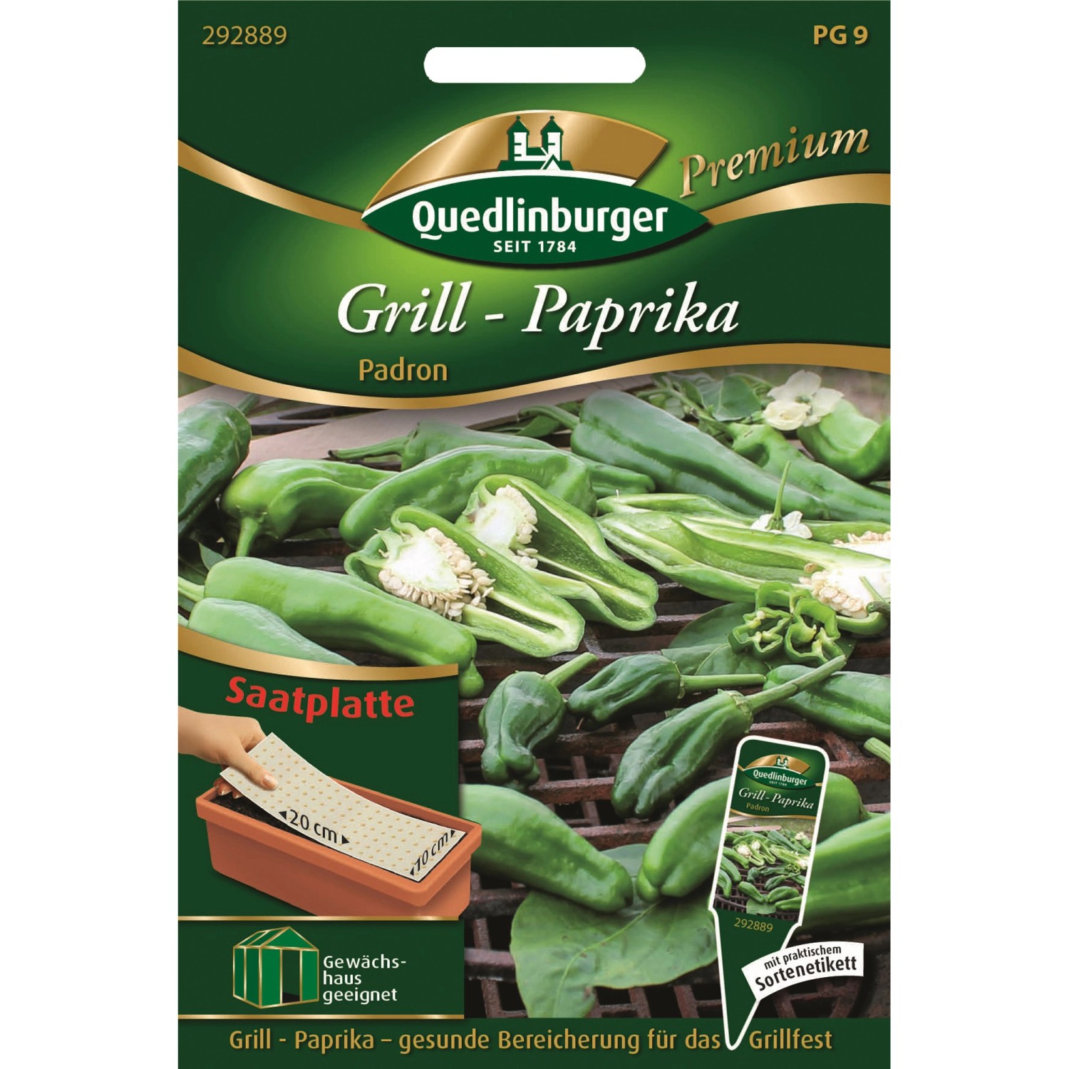 Quedlinburger Grill-Paprika Padron Saatplatte Quedlinburger Grill-Paprika Padron Saatplatte von QUEDLINBURGER