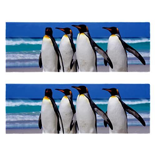 Strand-Pinguin, 2 Stück, kühlende Handtücher für Schweiß, Sporthandtücher, schnell trocknend, Premium-Mikrofaser, Camping-Handtuch, ideal für Outdoor-Aktivitäten, Strand von QUEENBABI